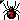 a pixel art cursor that looks like a black widow spider